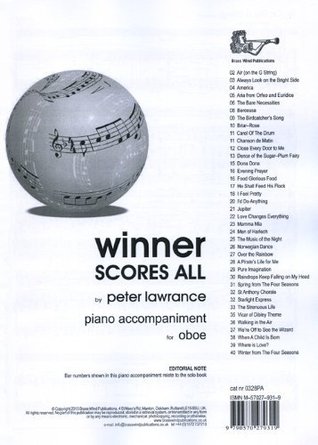 Read Winner Scores All: Piano Accompaniment for Oboe - Peter Lawrance | PDF