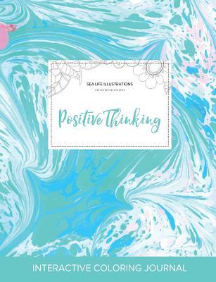 Read Adult Coloring Journal: Positive Thinking (Sea Life Illustrations, Turquoise Marble) - Courtney Wegner | ePub