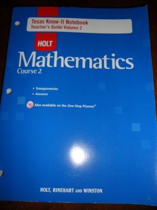 Download Holt Mathematics COURSE 2 - Teacher's Guide Volume 2 (TEXAS Know-It Notebook) - Holt | ePub