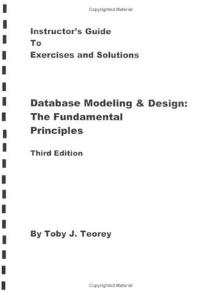 Read Database Modelling & Design: Instructor's Manual - Teorey | PDF