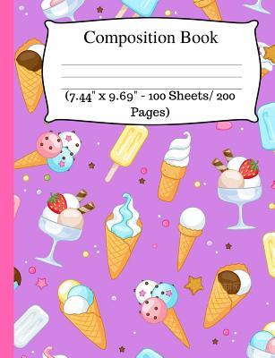 Full Download Composition Book: Cute Ice Cream Journal Notebook for Kids, Wide Ruled Composition Book for Kids, Cute Notebooks for School, Wide Ruled Lined Paper. (7.44 X 9.69 - 100 Sheets/ 200 Pages), Purple Composition Notebook. - Jaz Kiddies Books file in ePub