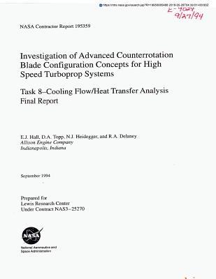 Read Online Investigation of Advanced Counterrotation Blade Configuration Concepts for High Speed Turboprop Systems. Task 8: Cooling Flow/Heat Transfer Analysis - National Aeronautics and Space Administration file in PDF