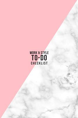 Full Download To-Do: Checklist Organizer Medium Sized Journal with Checkboxes for Daily Tasks and Staying Organized at Work White Marble and Soft Pink - Work & Style file in ePub