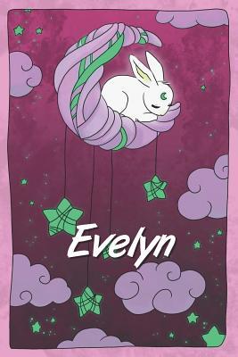 Download Evelyn: personalized notebook sleeping bunny on the moon with stars softcover 120 pages blank useful as notebook, dream diary, scrapbook, journal or gift idea - Jenny Illus file in ePub