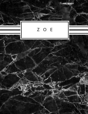 Read Online Zoe: Personalized black marble sketchbook with name: 120 Pages -  file in ePub