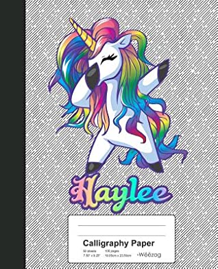 Download Calligraphy Paper: HAYLEE Unicorn Rainbow Notebook -  file in PDF