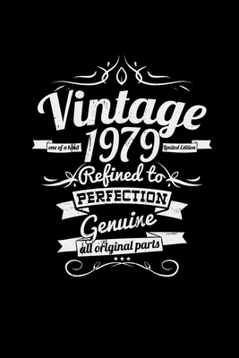Download Vintage 1979 Genuine perfection: 6x9 born in 1979 blank with numbers paper notebook notes - Born in 1979 Notebooks file in ePub